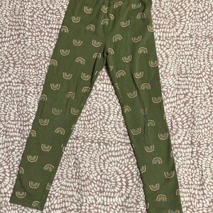 Olive green rainbow leggings